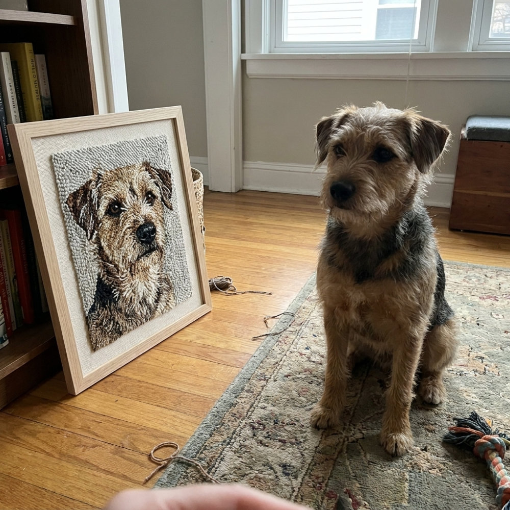Marco's portrait of Pip — He sat for it. Sort of.